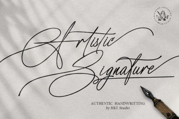 Artistic Signature: A Luxurious Script Font for Elegant Design