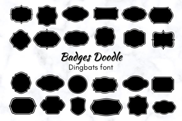 Badges Doodle: Playful Dingbats for Design Flair