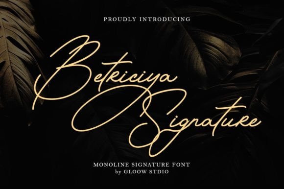 Betriciya Signature: Elegant Cursive Font for Your Designs