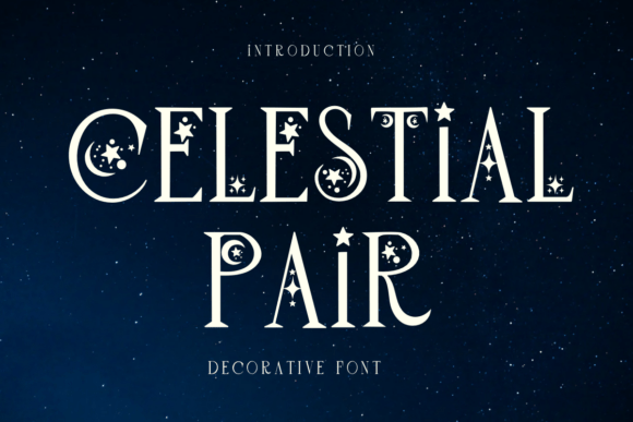 Celestial Pair: A Magical Font for Dreamy Designs