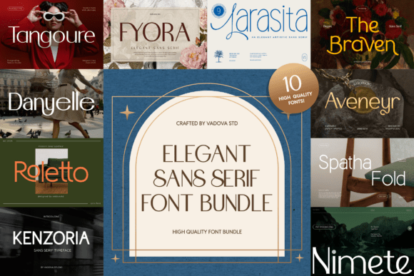 Elegant Sans Serif Bundle: Modern Type for Timeless Design