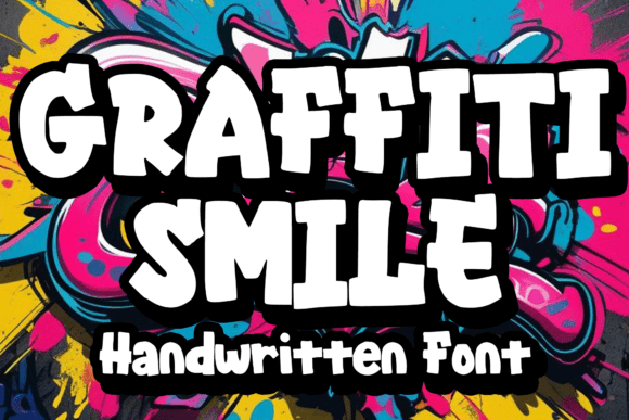 Graffiti Smile: Bold Street Art Meets Playful Comic Style