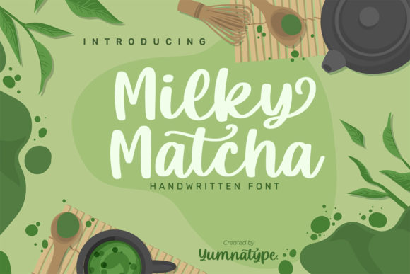 Milky Matcha: A Bold and Cute Handwritten Font
