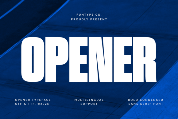 Opener: A Powerful Bold Condensed Typeface for Impact