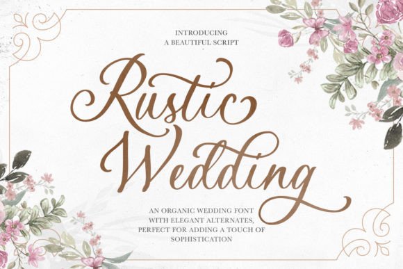Rustic Wedding: A Modern Script Font with Handmade Charm