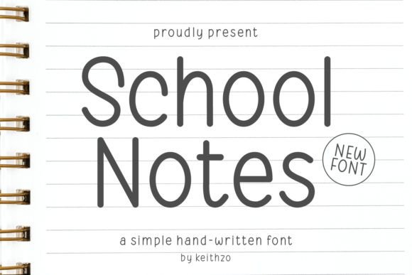 School Notes: A Charming Handcrafted Font for Creative Projects