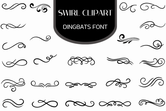 Swirl Clipart: Elegant Dingbats for Your Designs