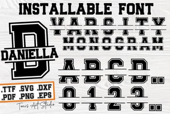Varsity Monogram: Classic College Font for Athletic Designs